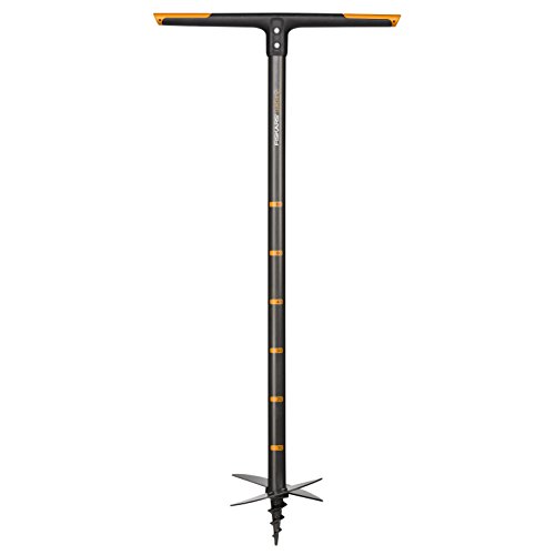 Fiskars Handerdbohrer, Für Löcher bis Ø 200 mm, Schwarz/Orange, QuikDrill, L, 1000640